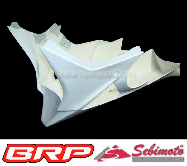 BMW S 1000RR / 2009-2011 Sebimoto Rennverkleidung 4 tlg., Unterteil für Racing Auspuffanlage + Höcker offen (für Originalsitz) / Fairing 4 parts, lower part for racing exhaust + tailsection open (for original seat)