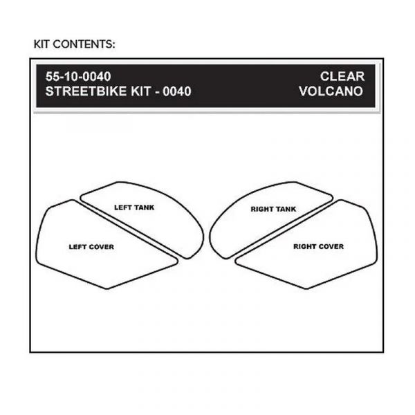 Kawasaki ZX 10R /RR 2011-2024  Stompgrip - Volcano Traction Pads - klar - 55-10-0040C