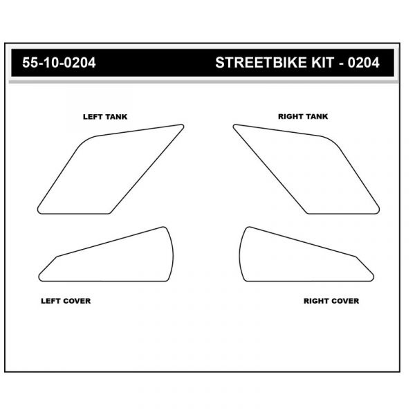 Kawasaki Ninja ZX-4R/RR 2023-2024 Stompgrip - Volcano Traction Pads - schwarz - 55-10-0204B