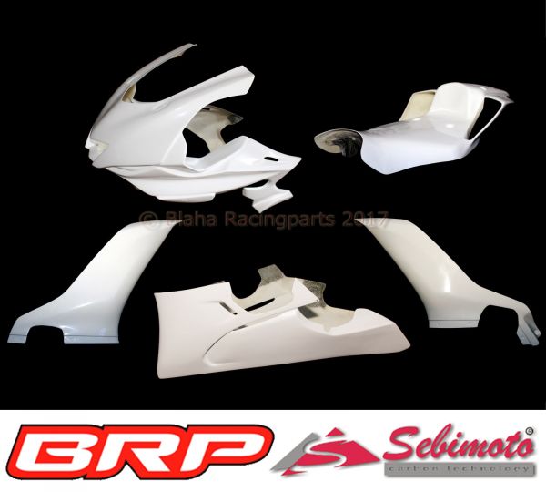 Yamaha YZF 600 R6 ab 2017 RJ27 Sebimoto Rennverkleidung 4 teilig plus Höcker geschlossene Sitzfläche für Moosgummiauflage racing fairing 4 parts inclusive tailsection closed seatplate for foam rubber